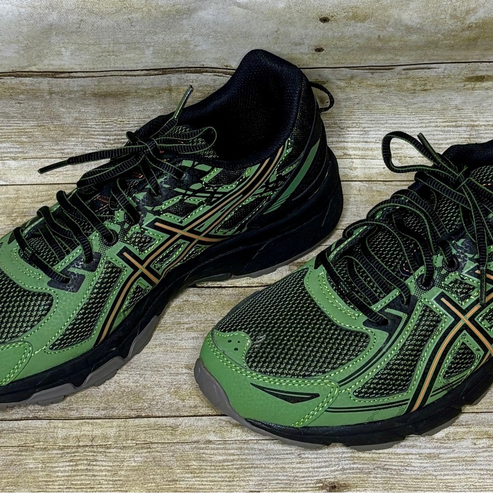 Asics Green and Black Athletic Shoes